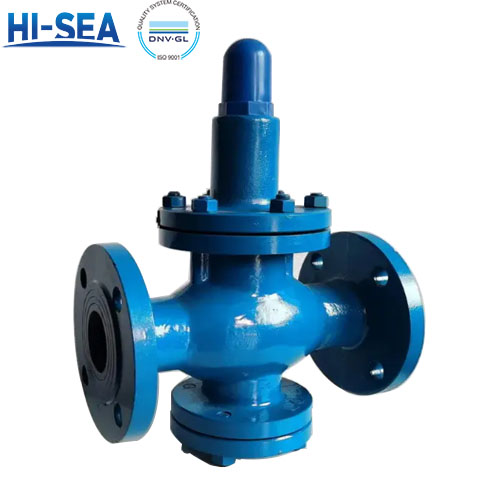 What is the difference between a pressure reducing valve and a safety valve?